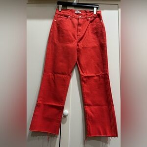Vibrant Orange 7 For All Mankind Wide leg Jeans